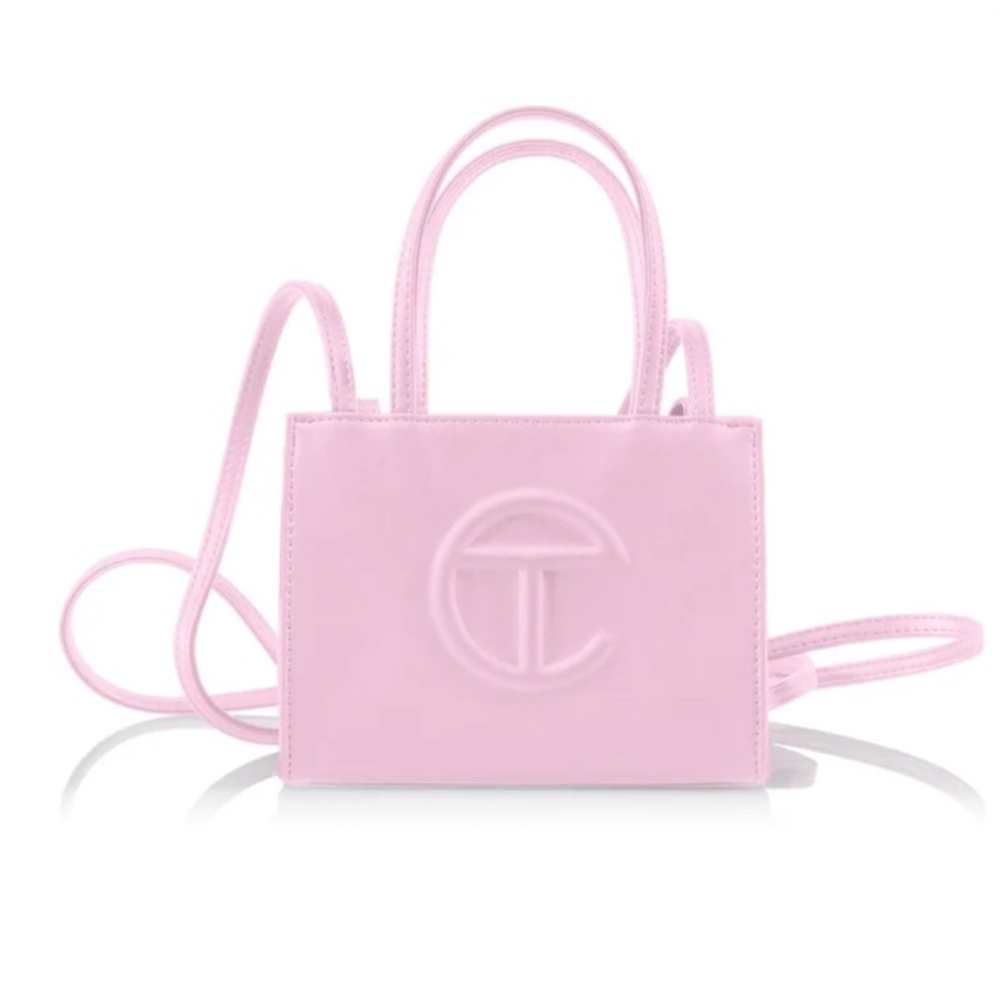 Pre-owned Small Telfar Shopping Bag Bubblegum Pink Authentic visible wear